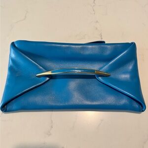 Ninna Ricci Elegant Blue Clutch Bag